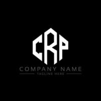 diseño de logotipo de letra crp con forma de polígono. diseño de logotipo en forma de cubo y polígono crp. crp hexágono vector logo plantilla colores blanco y negro. monograma crp, logotipo comercial e inmobiliario.