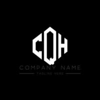 CQH letter logo design with polygon shape. CQH polygon and cube shape logo design. CQH hexagon vector logo template white and black colors. CQH monogram, business and real estate logo.