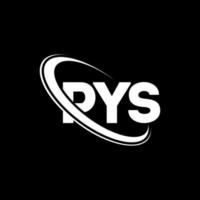 logotipo de pys. carta de pys. diseño del logotipo de la letra pys. logotipo de iniciales pys vinculado con círculo y logotipo de monograma en mayúsculas. tipografía pys para tecnología, negocios y marca inmobiliaria. vector