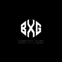 BXG letter logo design with polygon shape. BXG polygon and cube shape logo design. BXG hexagon vector logo template white and black colors. BXG monogram, business and real estate logo.