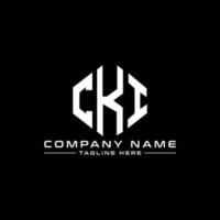 CKI letter logo design with polygon shape. CKI polygon and cube shape logo design. CKI hexagon vector logo template white and black colors. CKI monogram, business and real estate logo.