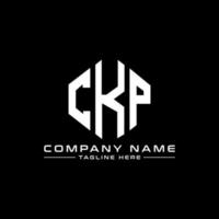 CKP letter logo design with polygon shape. CKP polygon and cube shape logo design. CKP hexagon vector logo template white and black colors. CKP monogram, business and real estate logo.