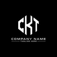 CKT letter logo design with polygon shape. CKT polygon and cube shape logo design. CKT hexagon vector logo template white and black colors. CKT monogram, business and real estate logo.