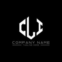 CLI letter logo design with polygon shape. CLI polygon and cube shape logo design. CLI hexagon vector logo template white and black colors. CLI monogram, business and real estate logo.