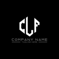 CLF letter logo design with polygon shape. CLF polygon and cube shape logo design. CLF hexagon vector logo template white and black colors. CLF monogram, business and real estate logo.