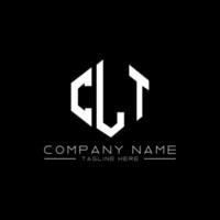 CLT letter logo design with polygon shape. CLT polygon and cube shape logo design. CLT hexagon vector logo template white and black colors. CLT monogram, business and real estate logo.