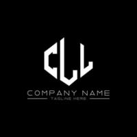 diseño de logotipo de letra cll con forma de polígono. cll diseño de logotipo en forma de polígono y cubo. cll hexágono vector logo plantilla colores blanco y negro. monograma cll, logotipo comercial e inmobiliario.