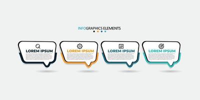 Modern business Infographic design template Vector with icons and 4 options or steps. Can be used for process diagram, presentations, workflow layout, banner, flow chart, info graph. Eps10