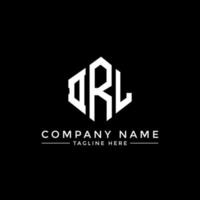 diseño de logotipo de letra drl con forma de polígono. Diseño de logotipo en forma de cubo y polígono drl. Drl hexágono vector logo plantilla colores blanco y negro. monograma drl, logotipo comercial e inmobiliario.