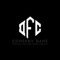 DFC letter logo design with polygon shape. DFC polygon and cube shape logo design. DFC hexagon vector logo template white and black colors. DFC monogram, business and real estate logo.