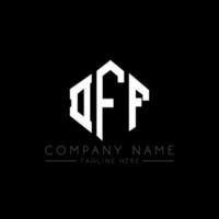 DFF letter logo design with polygon shape. DFF polygon and cube shape logo design. DFF hexagon vector logo template white and black colors. DFF monogram, business and real estate logo.