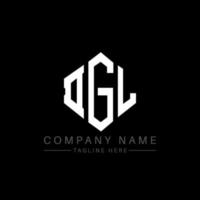 DGL letter logo design with polygon shape. DGL polygon and cube shape logo design. DGL hexagon vector logo template white and black colors. DGL monogram, business and real estate logo.