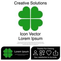 Four Leaf Clover Icon EPS 10 vector