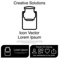 Milk Bottle Icon EPS 10 vector