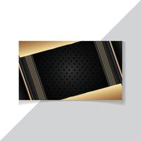 Black and gold color luxury abstract background with glorious lighting vector