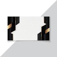 Black White and gold color luxury abstract background design vector