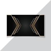 Black and gold color luxury abstract background with glorious lighting vector