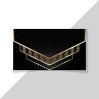 Black and gold color luxury abstract background with glorious lighting vector