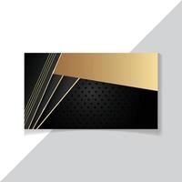 Black and gold color luxury abstract background with glorious lighting vector