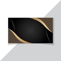 Black and gold color luxury abstract background with glorious lighting vector