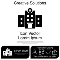 Hospital Building Icon EPS 10 vector