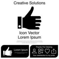 Hand Thumbs Up Icon EPS 10 vector