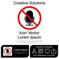 No Microphone Icon EPS 10 vector