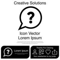 Question Mark In Bubble Icon EPS 10 vector