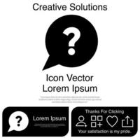 Question Mark In Bubble Icon EPS 10 vector