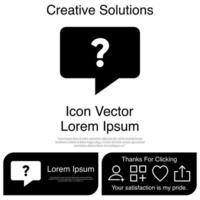 Question Mark In Bubble Icon EPS 10 vector