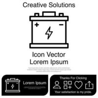 Car Battery Icon EPS 10 vector