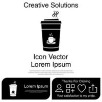 café, papel, icono, eps, 10 vector