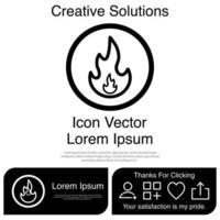 Fire Flame Icon EPS 10 vector