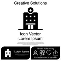 Hospital Building Icon EPS 10 vector