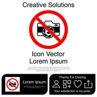 No Camera Icon EPS 10 vector