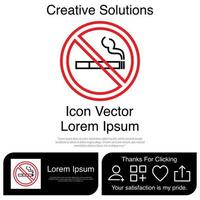 No Smoking Icon EPS 10 vector