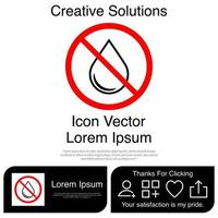 No Drop Water Icon EPS 10 vector