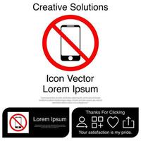 No Mobile Phone Icon EPS 10 vector