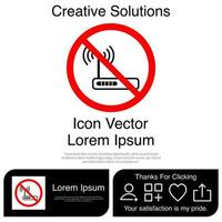 No Router Icon EPS 10 vector