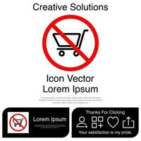 No Trolley Icon EPS 10 vector