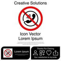 No Telephone Icon EPS 10 vector