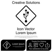 USB Icon EPS 10 vector