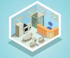 Bathroom equipment concept banner, isometric style vector