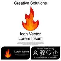 Fire Flame Icon EPS 10 vector