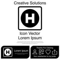 Helipad Icon EPS 10 vector