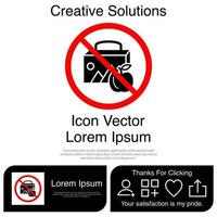 No Lunch Box Icon EPS 10 vector