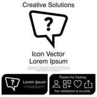 Question Mark In Bubble Icon EPS 10 vector