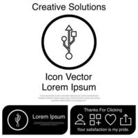 USB Icon EPS 10 vector
