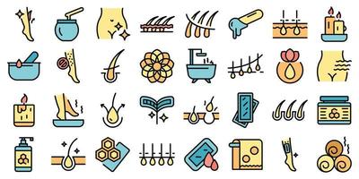 Wax therapy icon outline vector. Hair removal vector