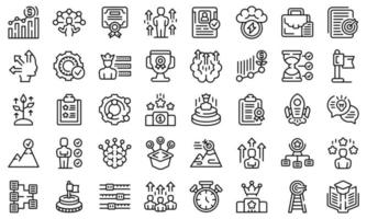 Skill level icon outline vector. Expert success vector